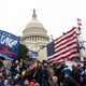 Rioters stand outside the U.S. Capitol in Washington, on Jan. 6, 2021.